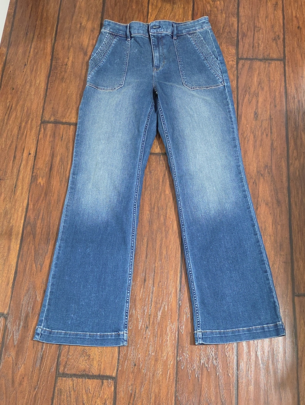 White House Black Market Extra High Rise Flared Wide-Leg Jeans